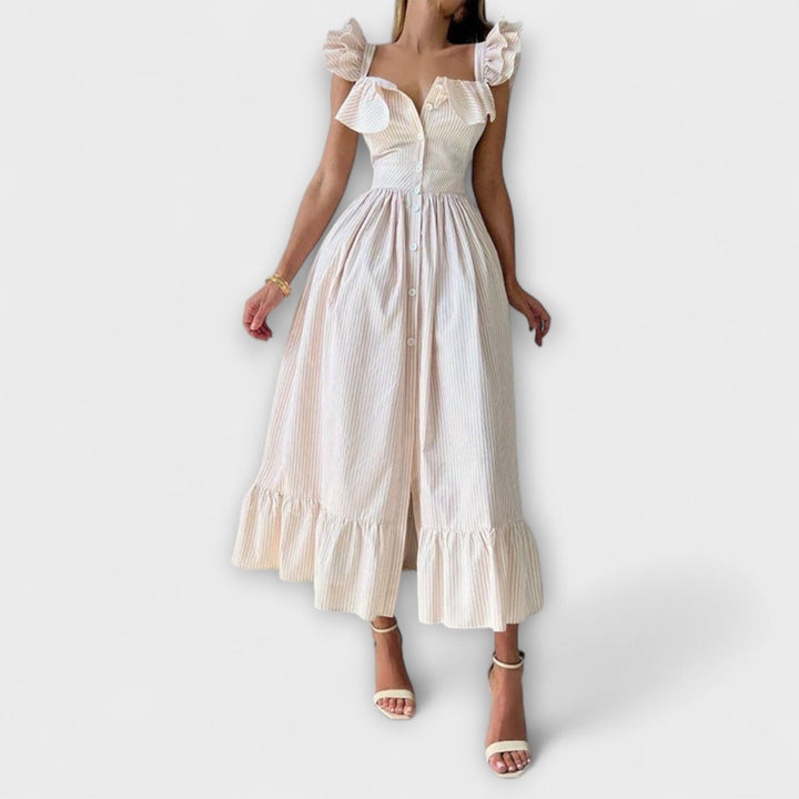Lia | Robe chemise à volants