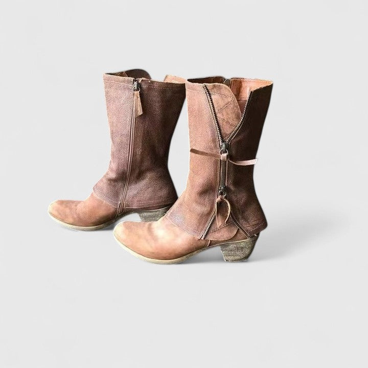 Celine | Bottes orthopédiques à mi-mollet zippées sur le côté pour un confort toute la journée