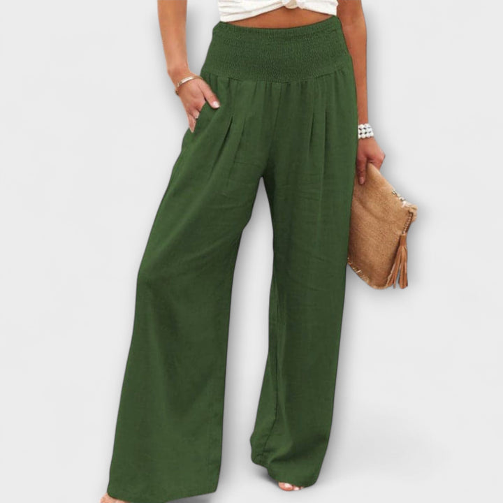 Thearya - Pantalon ample et décontracté en lin