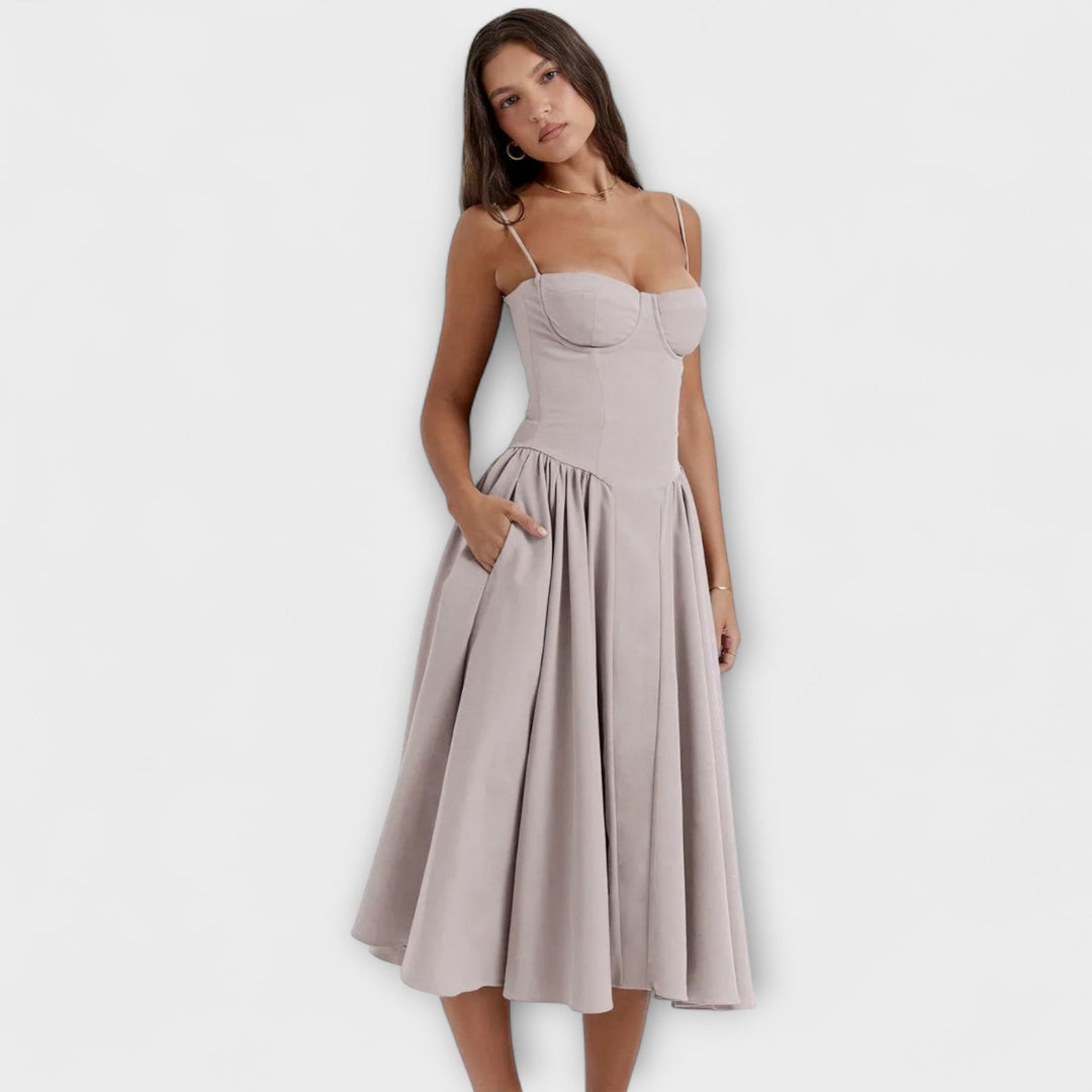 Rosalie - Robe corset raffinée sans manches