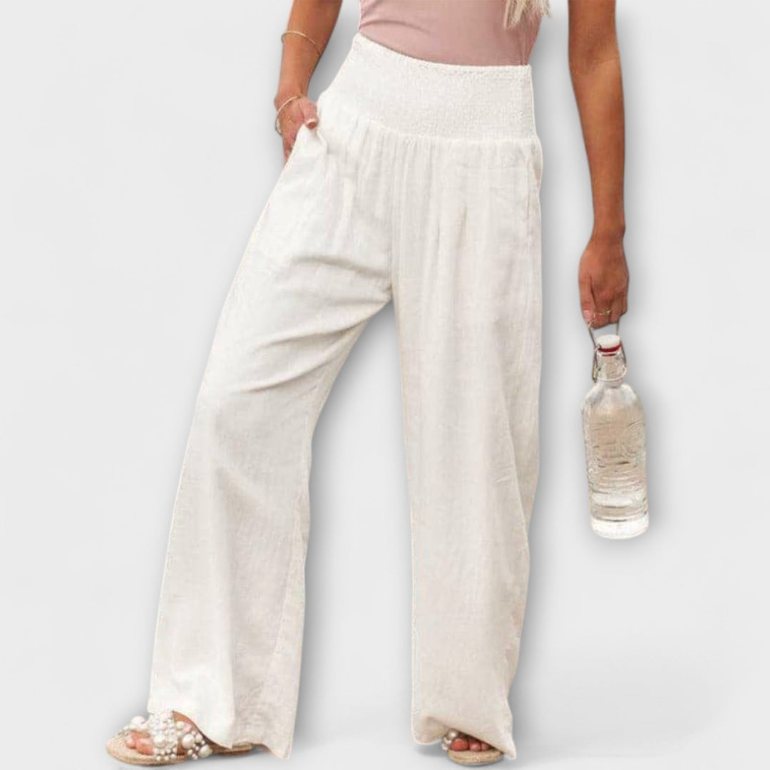 Thearya - Pantalon ample et décontracté en lin