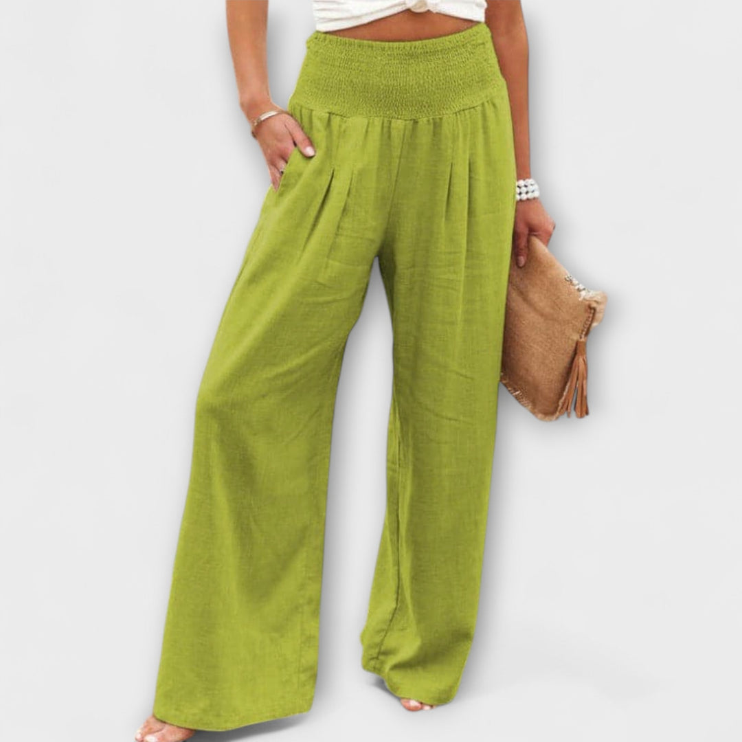 Thearya - Pantalon ample et décontracté en lin