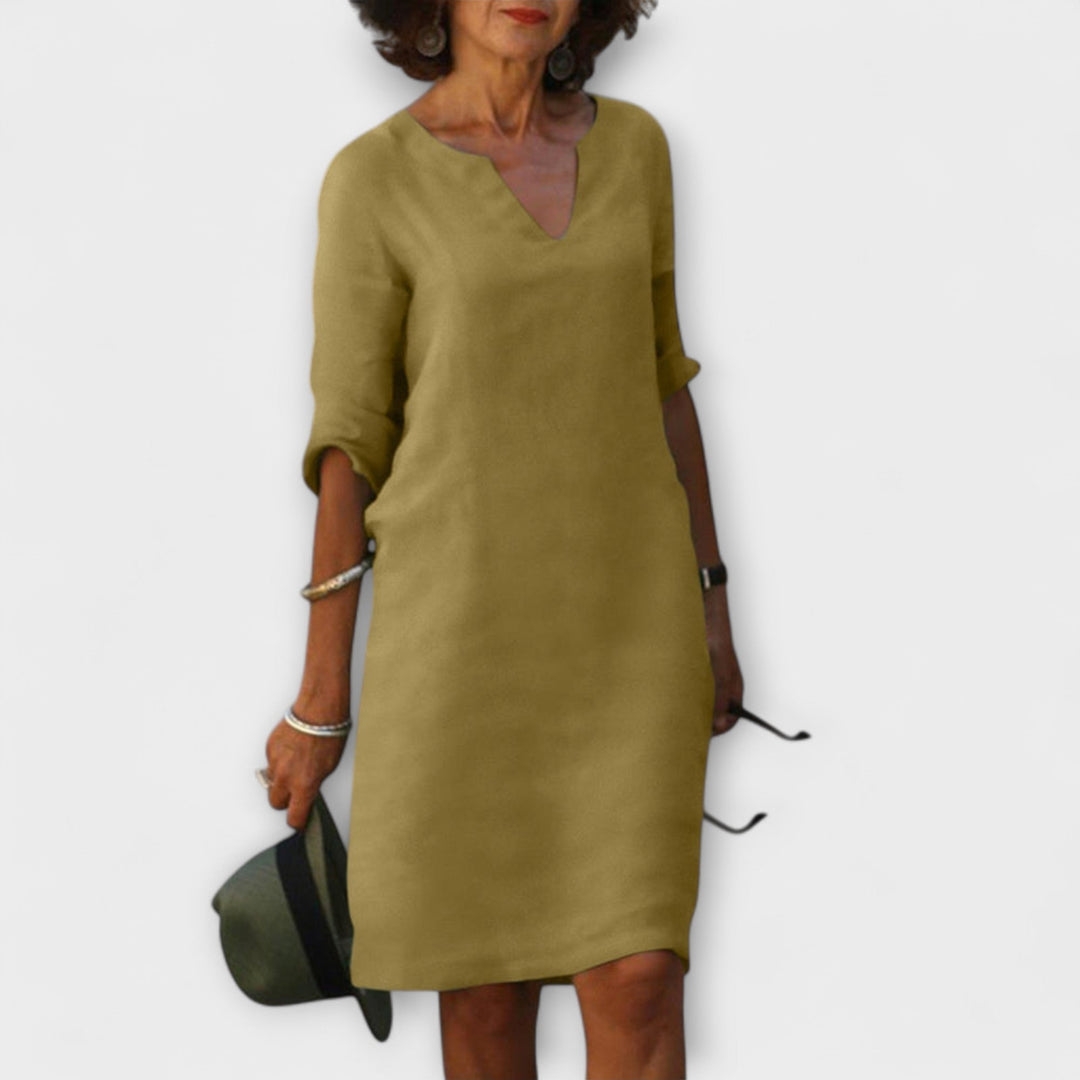 Ellyse | Robe d'été stylée à col en V