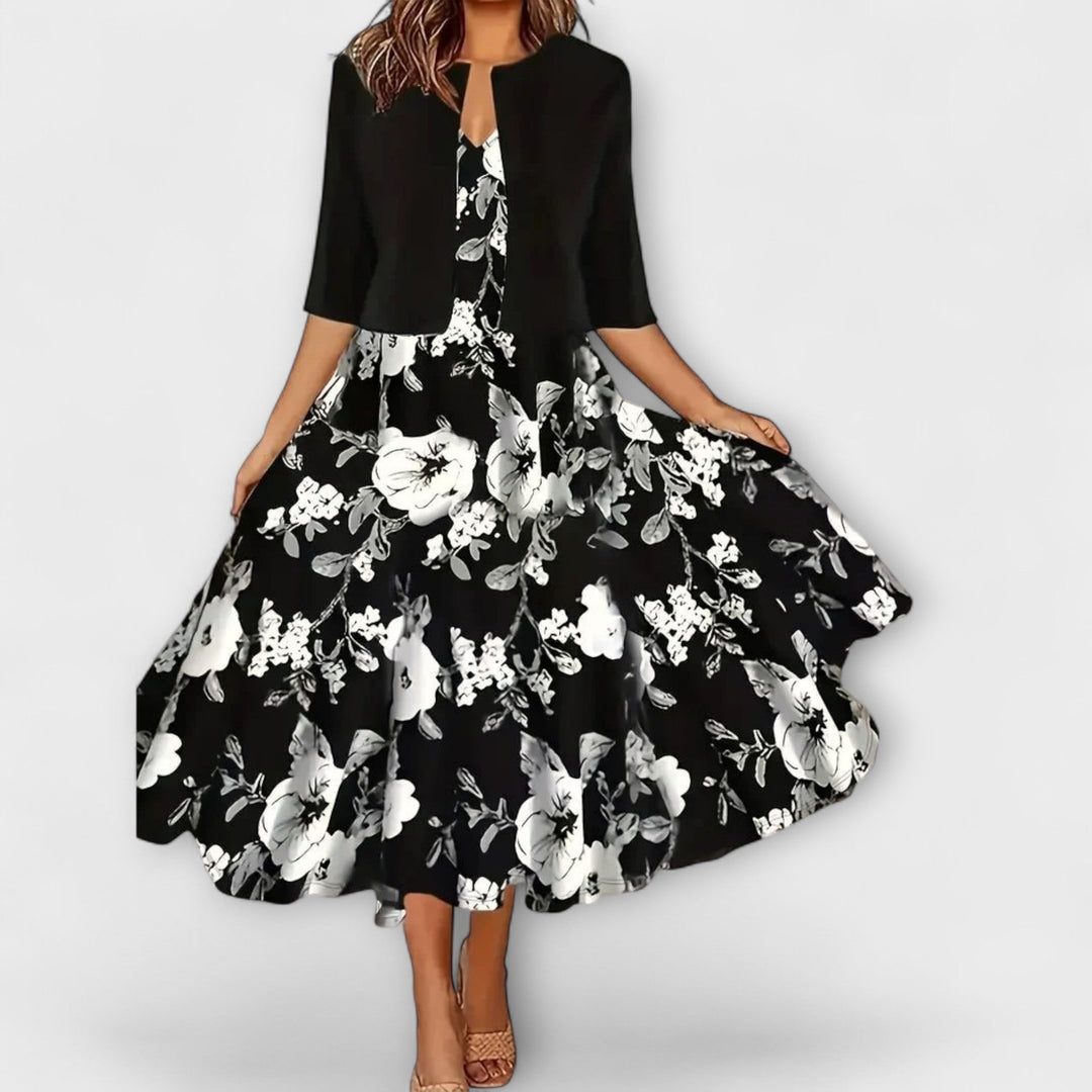 Robe midi pour femme avec blazer