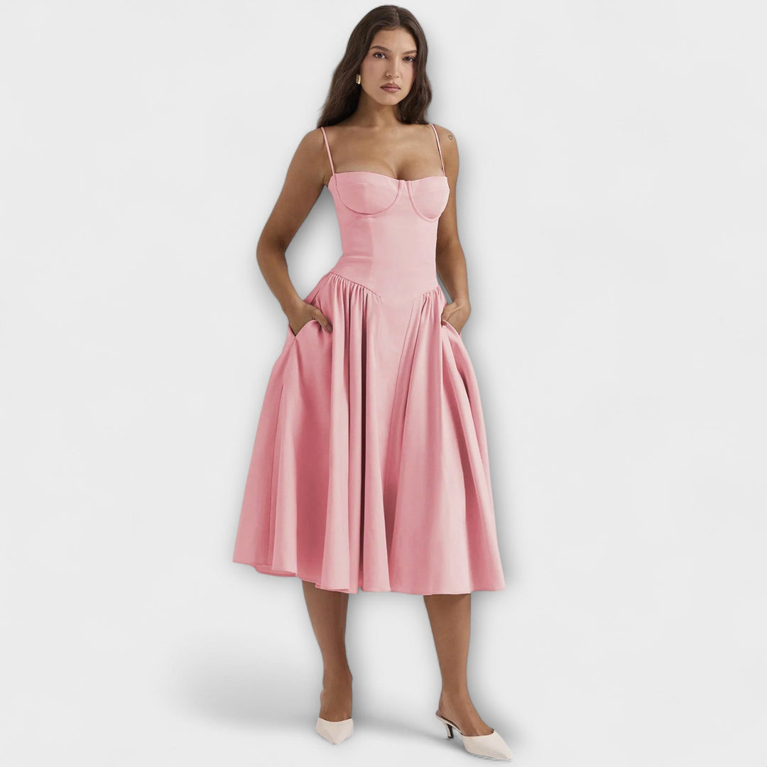 Rosalie - Robe corset raffinée sans manches