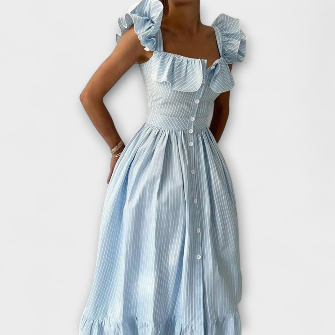 Lia | Robe chemise à volants
