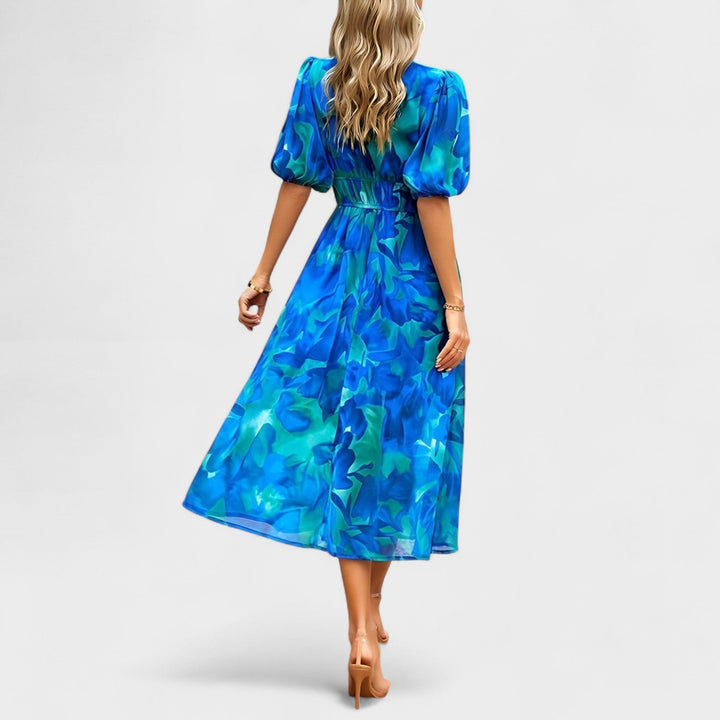 Clara - Élégante robe midi fleurie