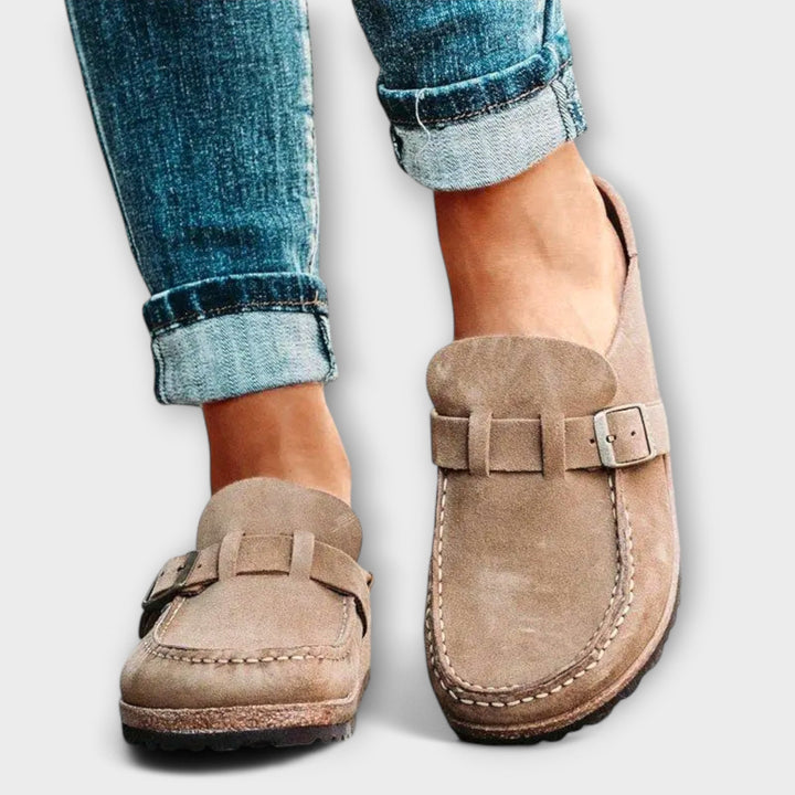 Mocassins orthopédiques pour femme à boucle décorative