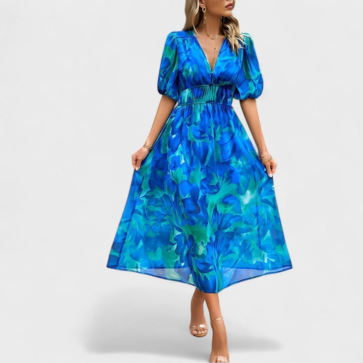 Clara - Élégante robe midi fleurie