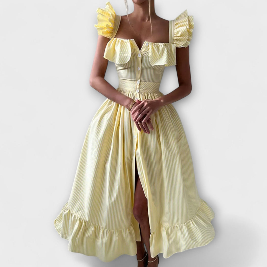 Lia | Robe chemise à volants