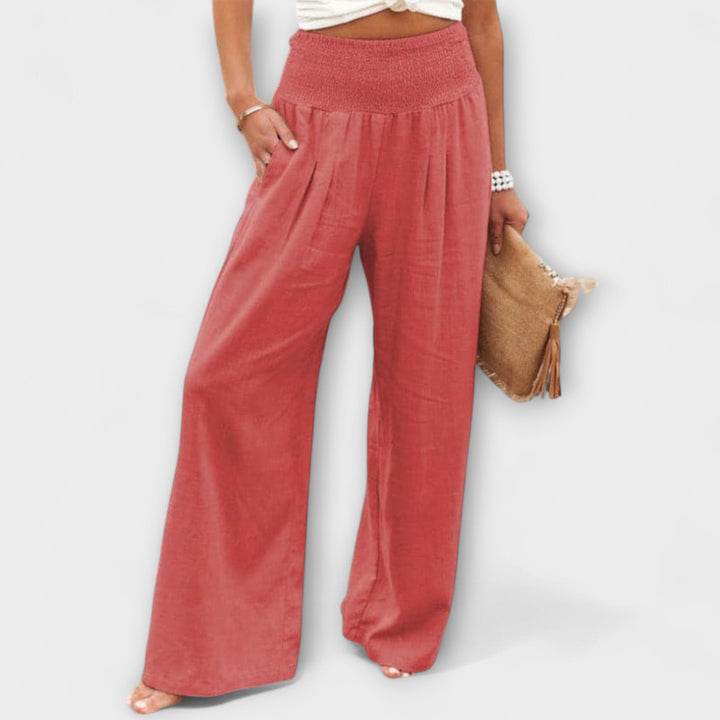 Thearya - Pantalon ample et décontracté en lin