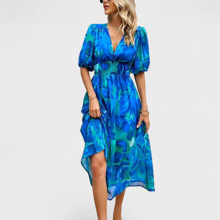 Clara - Élégante robe midi fleurie