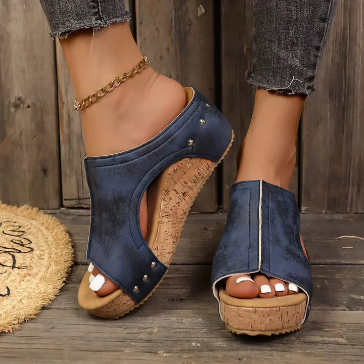 Erika | Sandales compensées Lumi Stud