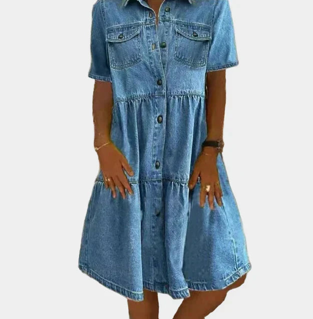 Robe en jean bohème