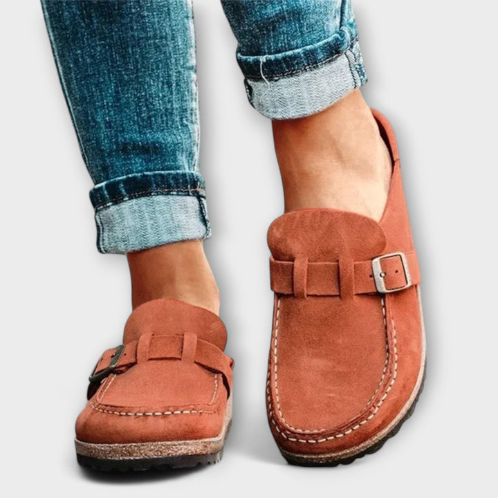 Mocassins orthopédiques pour femme à boucle décorative