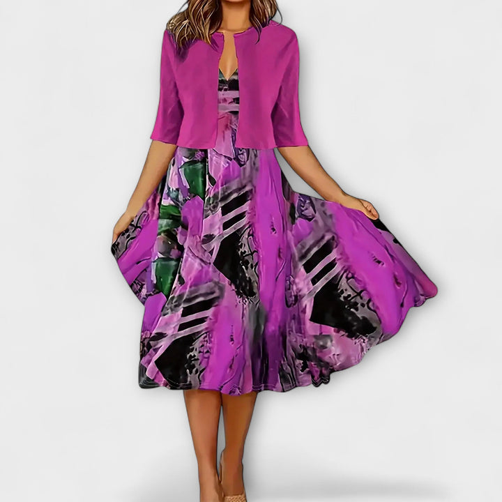 Robe midi pour femme avec blazer