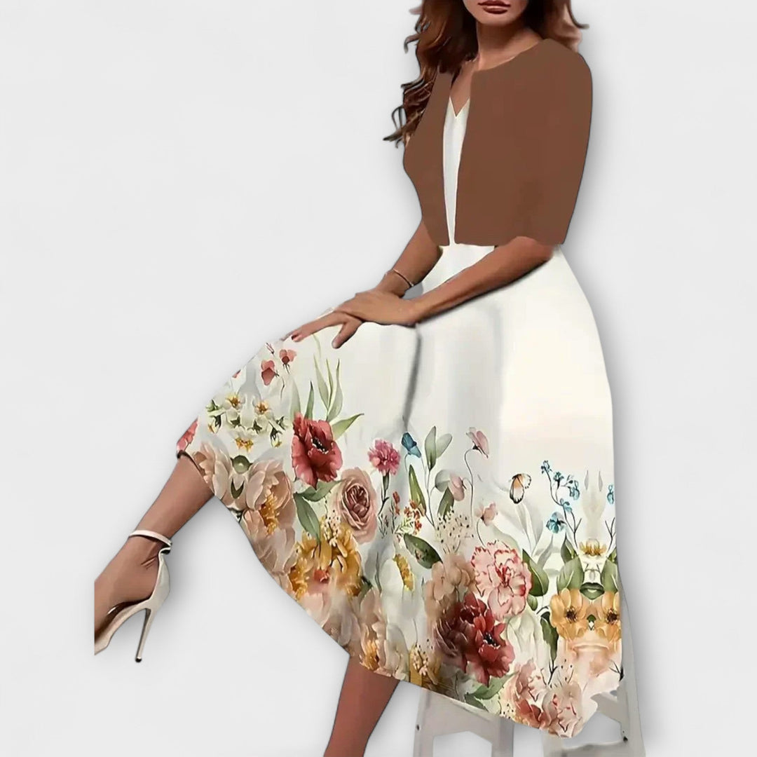 Robe midi pour femme avec blazer