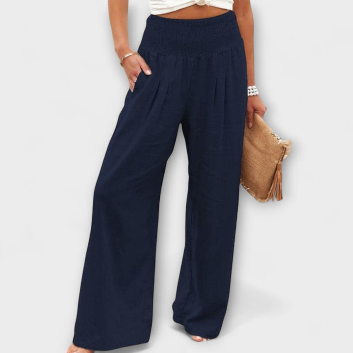 Thearya - Pantalon ample et décontracté en lin