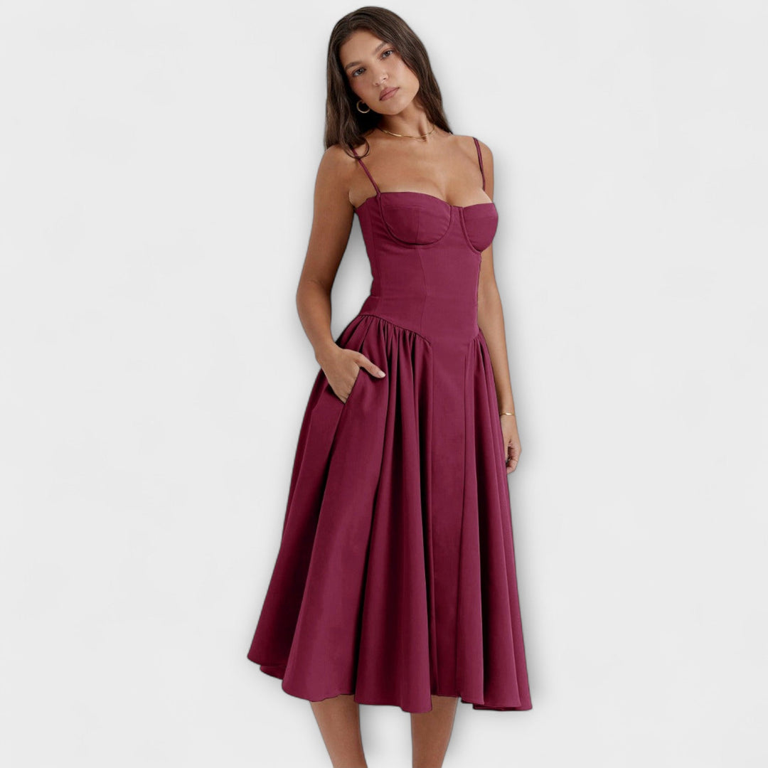 Rosalie - Robe corset raffinée sans manches