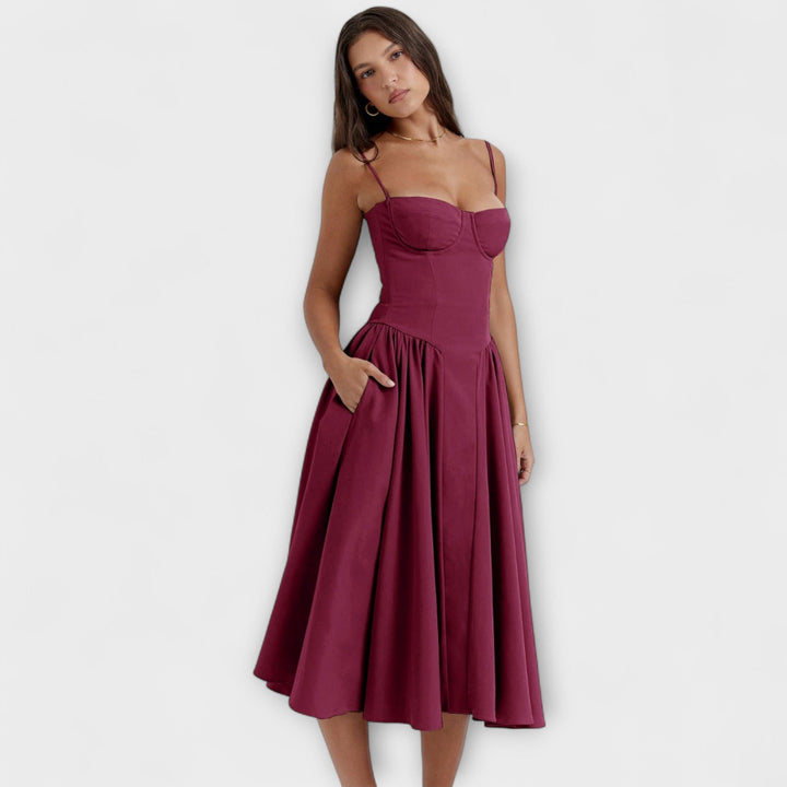Rosalie - Robe corset raffinée sans manches
