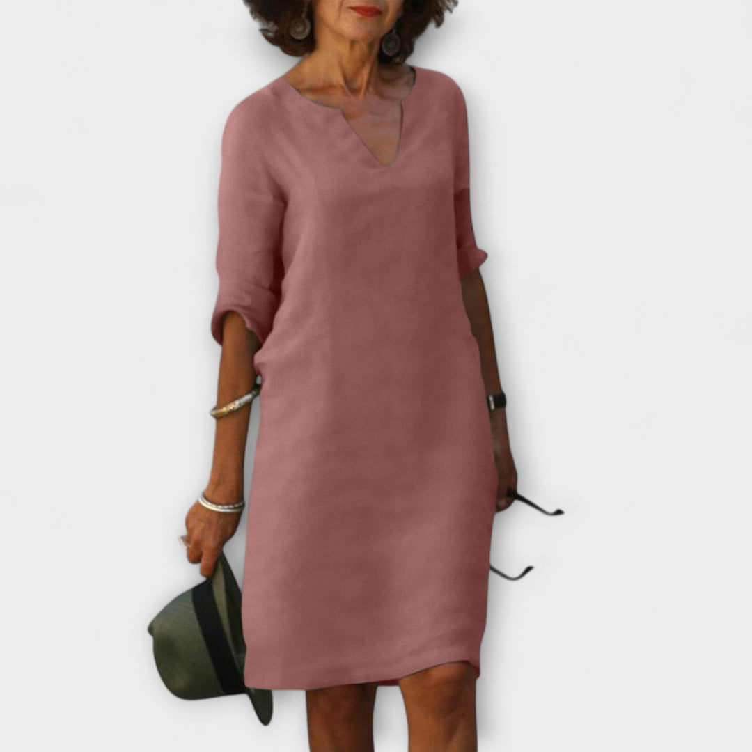 Ellyse | Robe d'été stylée à col en V