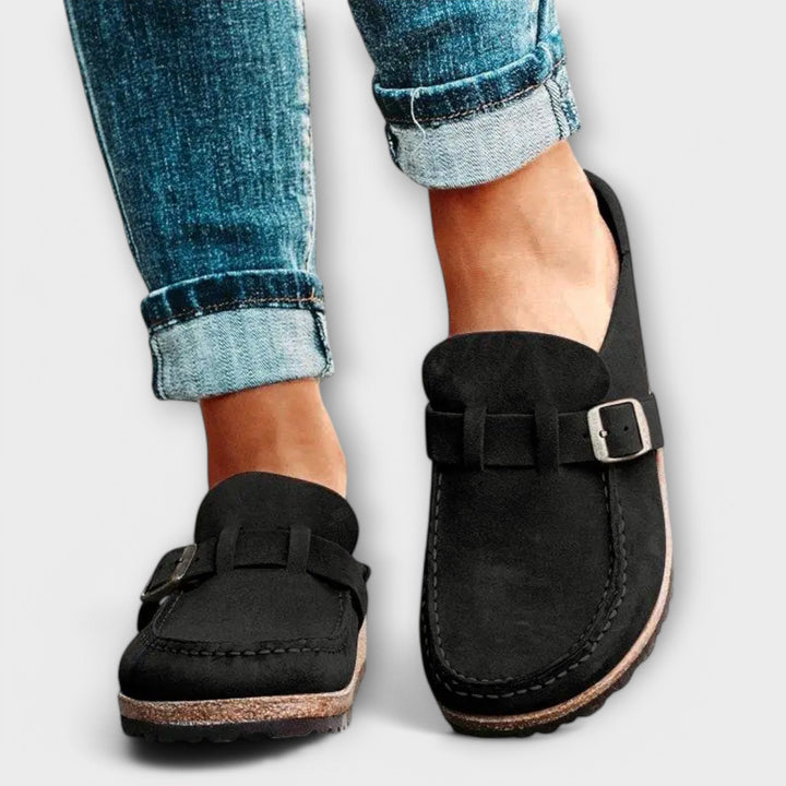 Mocassins orthopédiques pour femme à boucle décorative