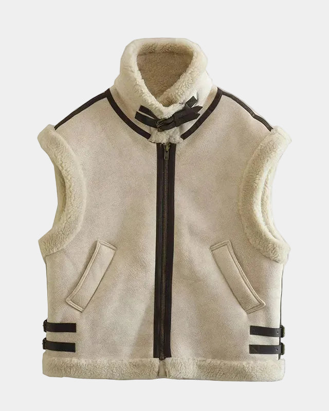 ADALSINDE | GILET SANS MANCHES EFFET SHEARLING