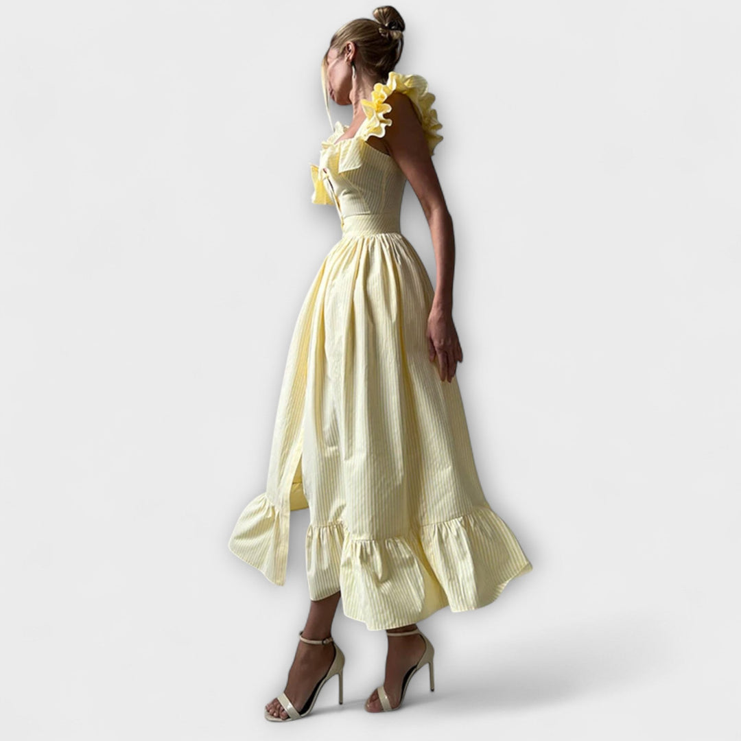 Lia | Robe chemise à volants