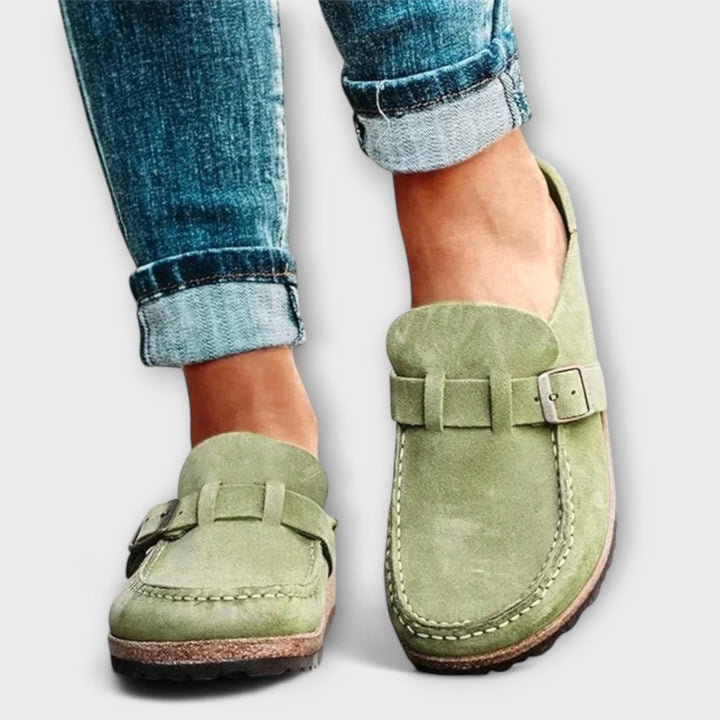 Mocassins orthopédiques pour femme à boucle décorative