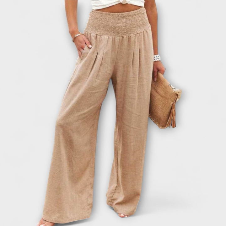 Thearya - Pantalon ample et décontracté en lin