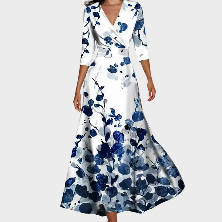 Emily | Robe maxi aérienne à encolure structurée