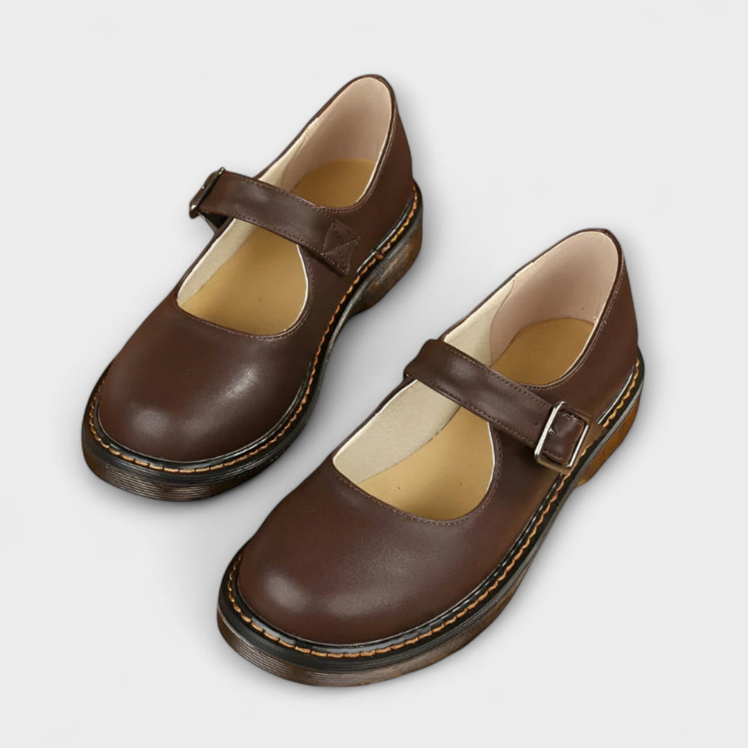 Chaussures Mary Jane vintage femme | Chaussures en cuir classiques à brides avec semelle confort