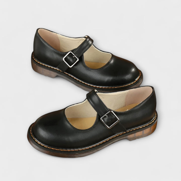 Chaussures Mary Jane vintage femme | Chaussures en cuir classiques à brides avec semelle confort
