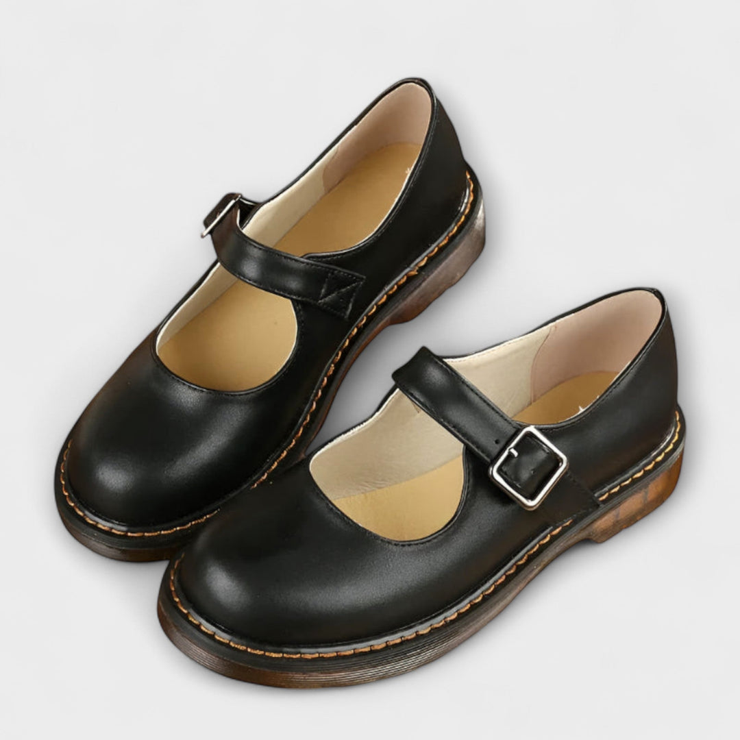 Chaussures Mary Jane vintage femme | Chaussures en cuir classiques à brides avec semelle confort