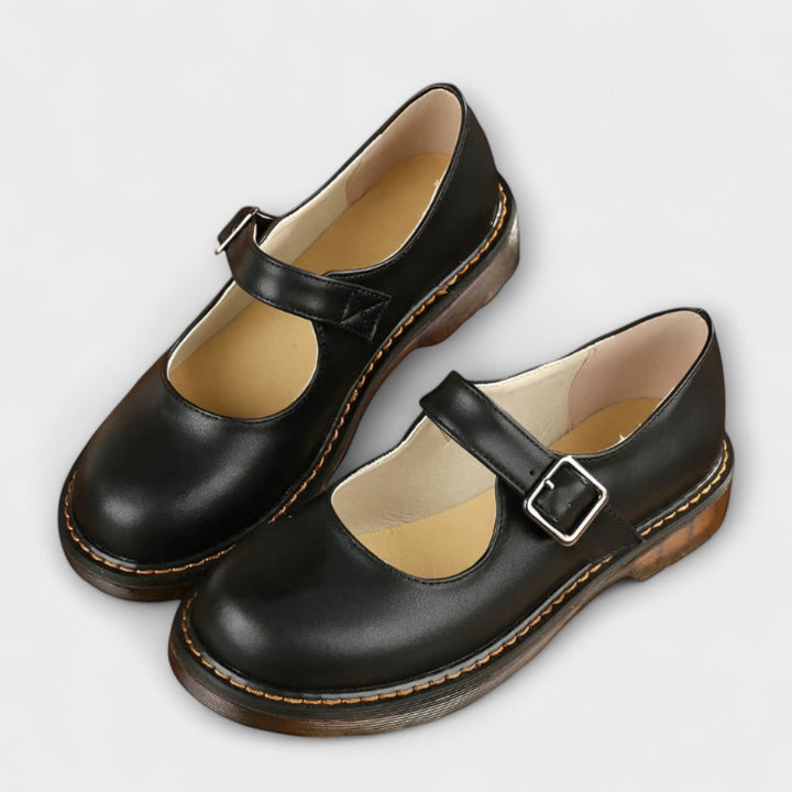 Chaussures Mary Jane vintage femme | Chaussures en cuir classiques à brides avec semelle confort