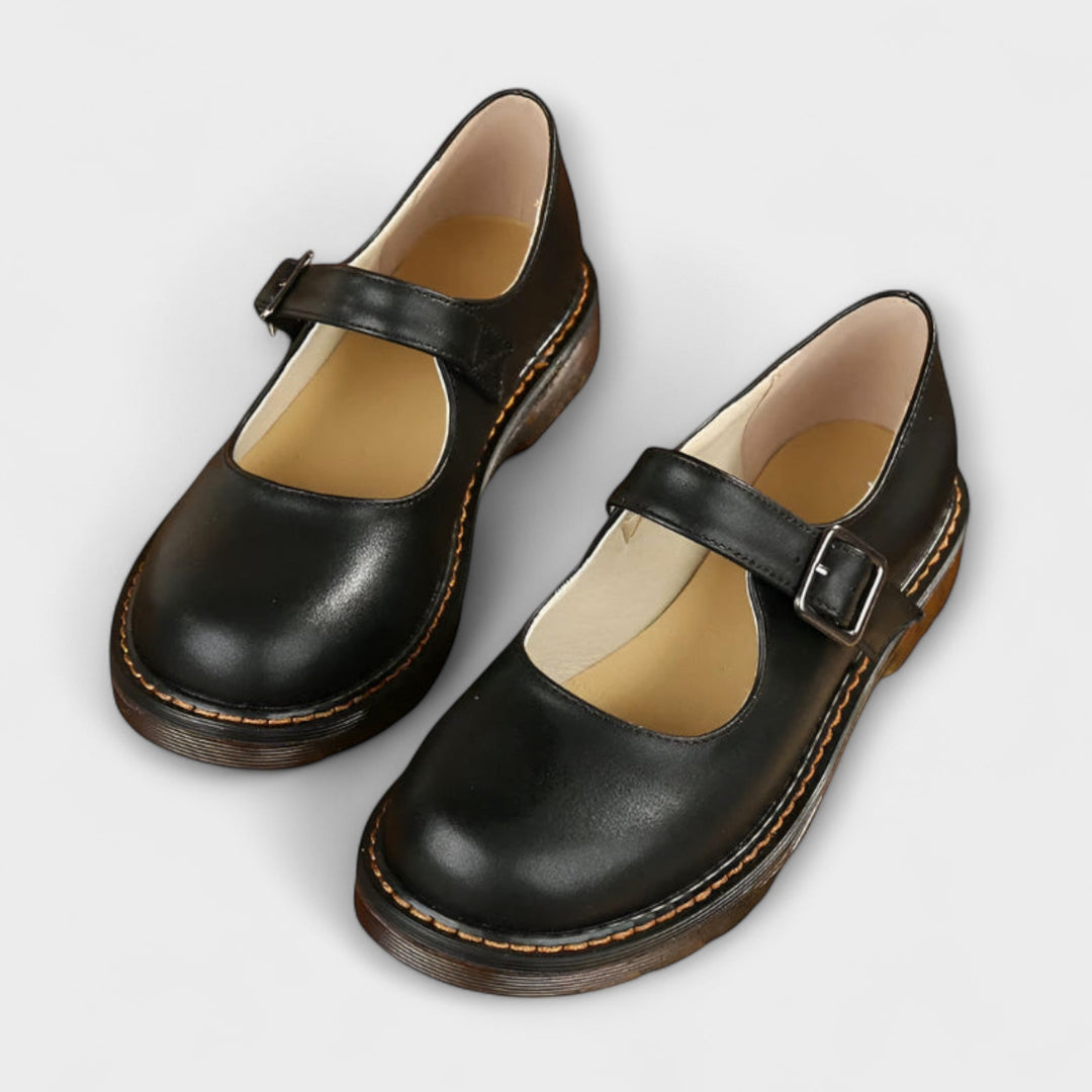 Chaussures Mary Jane vintage femme | Chaussures en cuir classiques à brides avec semelle confort