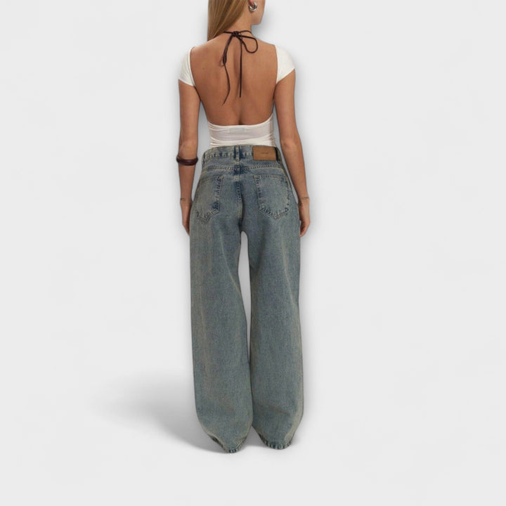 Rayne - Jean en denim bleu transparent