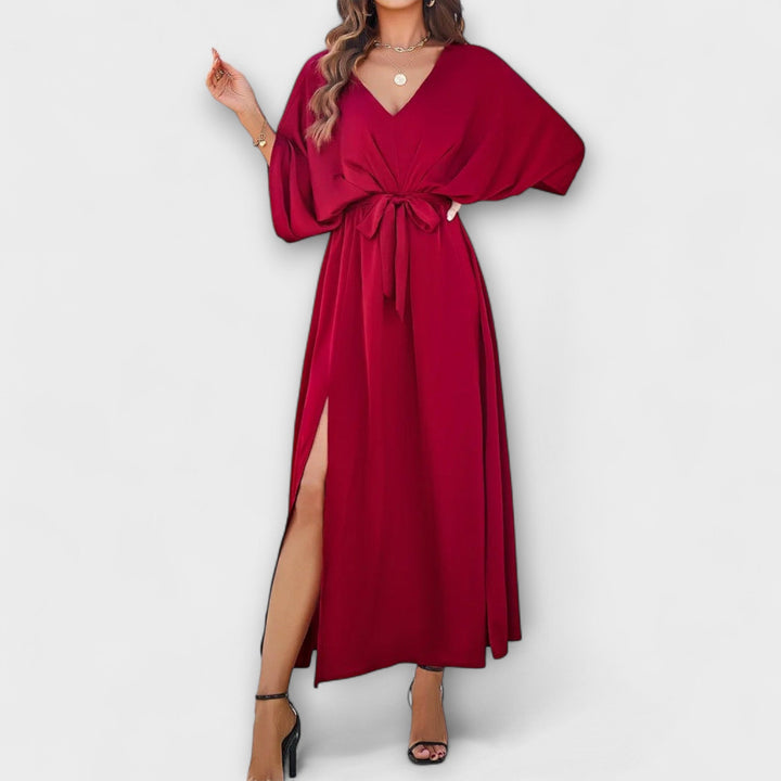 Sabrina | Robe maxi à col en V