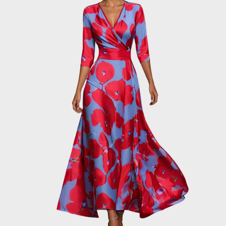 Emily | Robe maxi aérienne à encolure structurée