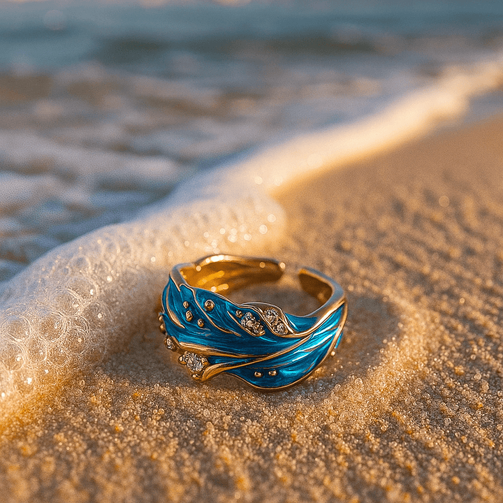 Bague vintage à effet rayé