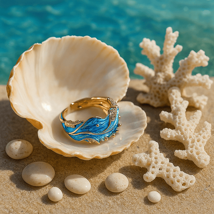 Bague vintage à effet rayé