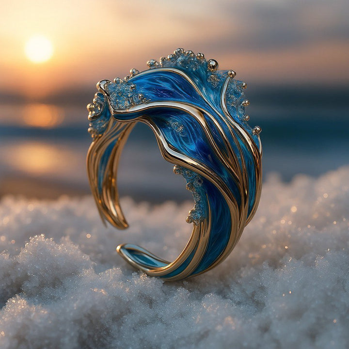 Bague vintage à effet rayé
