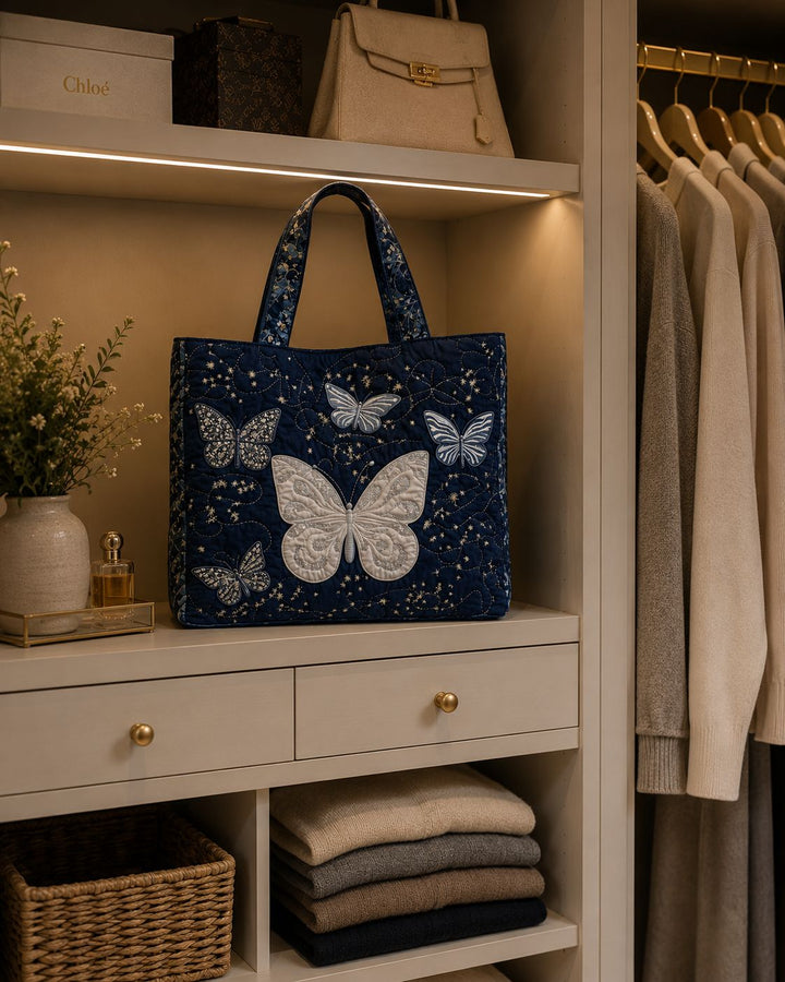 SAC MATELASSÉ | SILVER BUTTERFLY