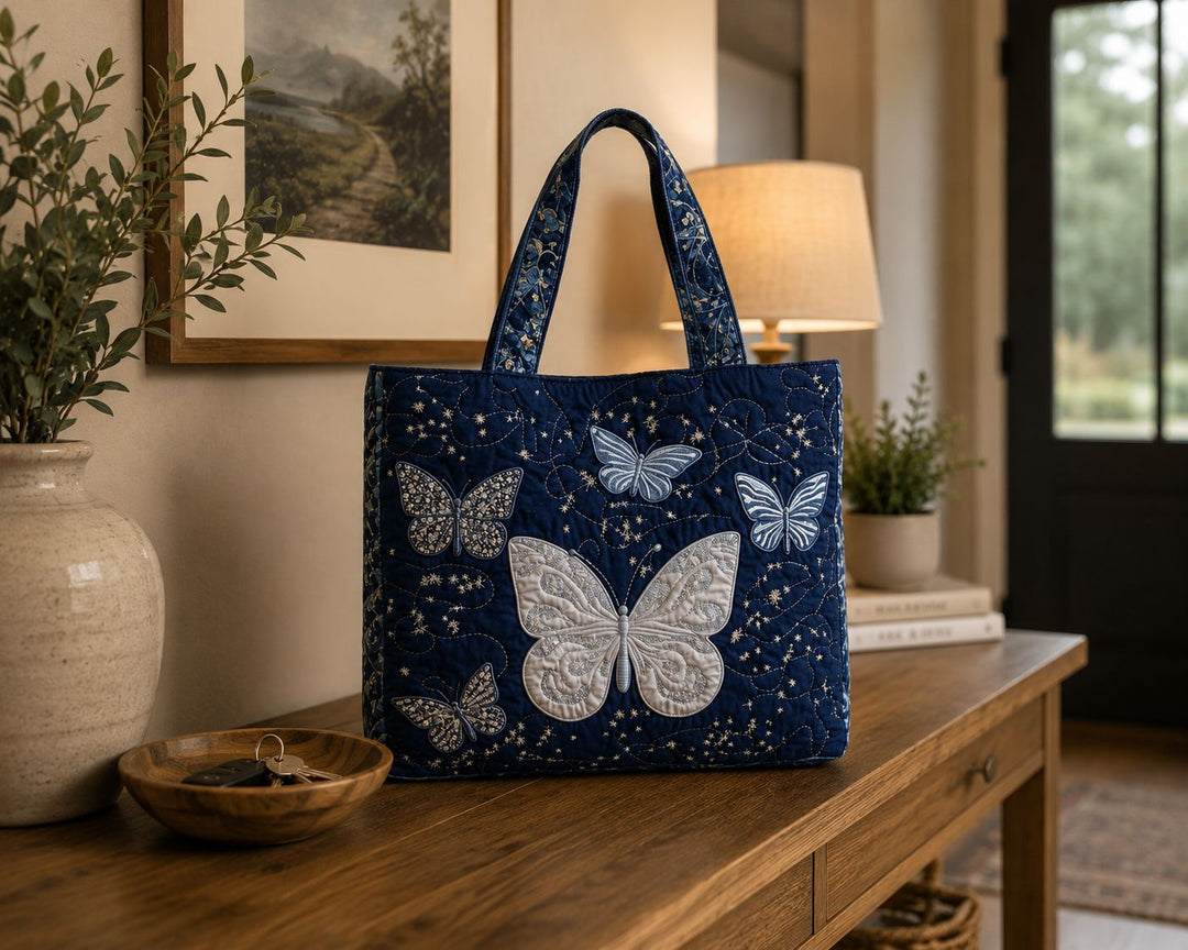 SAC MATELASSÉ | SILVER BUTTERFLY