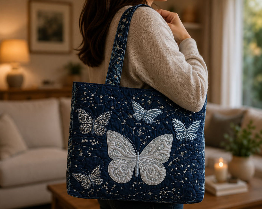 SAC MATELASSÉ | SILVER BUTTERFLY