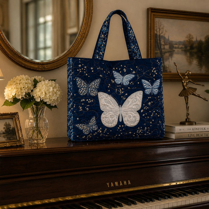 SAC MATELASSÉ | SILVER BUTTERFLY