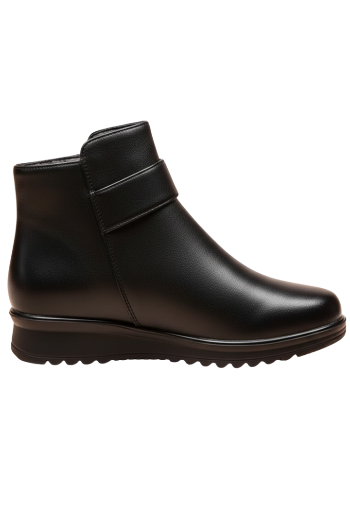 Diana | Bottines zippées sur le côté à doublure en fausse fourrure