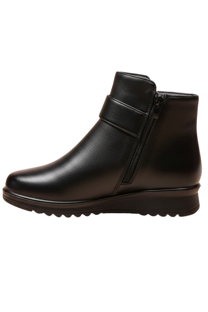 Diana | Bottines zippées sur le côté à doublure en fausse fourrure