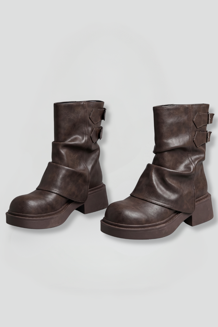 Ximena | Bottes à détails de boucles latérales pour l’automne
