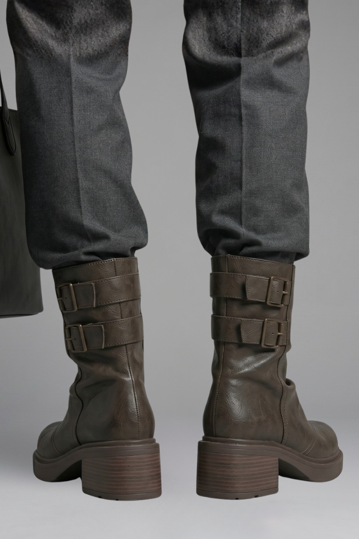 Ximena | Bottes à détails de boucles latérales pour l’automne
